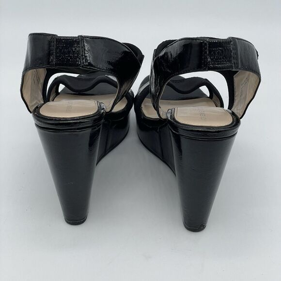 Adrienne Vittadini AV-CONCERTO Wedge Heels Women’s 8M Black Patent Sling Back - Picture 14 of 16
